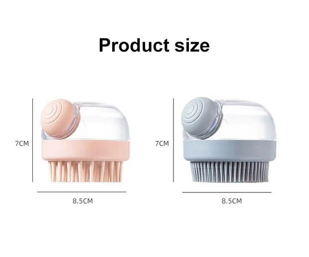 1pc Pet Bath Brush Silicone morbido con Dispenser di Shampoo massaggio delicato per toelettatura e pulizia di pellicce e capelli - My Store Pet