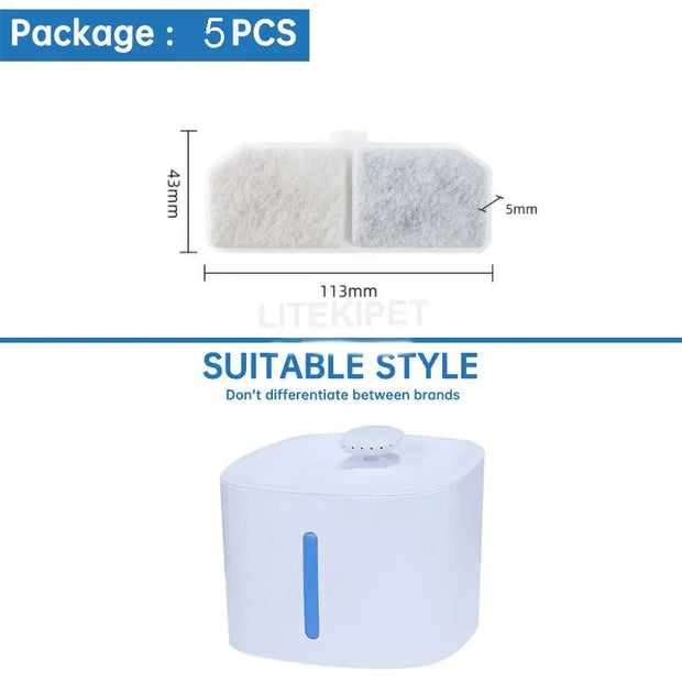 Accessori professionali per filtri per fontane per animali domestici all'ingrosso in fabbrica con sorgente filtrante per fontana per gatti - My Store Pet