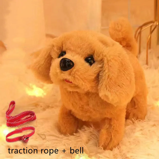 Cani giocattolo per bambini che camminano e abbaia Coda che scodinzolante Peluche Animali elettronici interattivi Cuccioli Giocattoli Montessori per ragazze Bambini piccoli Bambini - My Store Pet