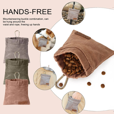 Borsa per snack per addestramento del cane per premi per cuccioli Tasca per snack portatile per cani da compagnia a prova di perdite Custodia per alimenti per cani da viaggio all'aperto - My Store Pet