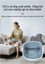 Toilette intelligente per gatti per animali domestici, lettiera elettrica per gatti, grande paletta automatica per cacca, lettiera per gatti per evitare schizzi all'esterno - My Store Pet