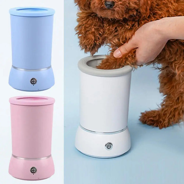 Rondella per piedi per animali domestici Pulitore elettrico per zampe di animali domestici Pulitore automatico per tazze Pulizia portatile per zampe di cani Piede a rumore rapido Basso animale domestico R2u2 - My Store Pet
