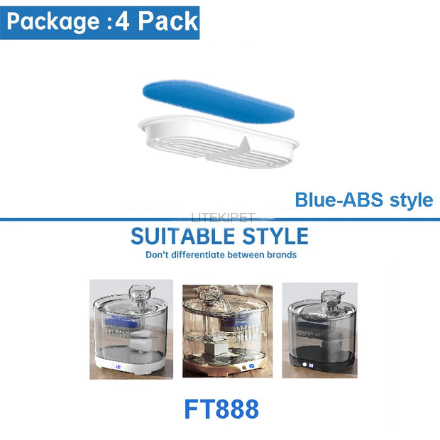 Accessori professionali per filtri per fontane per animali domestici all'ingrosso in fabbrica con sorgente filtrante per fontana per gatti - My Store Pet