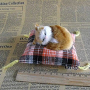 Simulazione Ornamenti giocattolo per gatti Simulazione Animale Fiore Cuscino di stoffa per gatti Pisolino per gatti Ornamenti per bambole da tavolo per gatti - My Store Pet