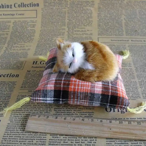 Simulazione Ornamenti giocattolo per gatti Simulazione Animale Fiore Cuscino di stoffa per gatti Pisolino per gatti Ornamenti per bambole da tavolo per gatti - My Store Pet