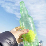 Giocattolo da masticare per animali domestici TPR Bottiglia di birra resistente ai morsi con palla da tennis Giocattolo per digrignare i denti dei cuccioli Giocattoli interattivi striduli da masticare per cani - My Store Pet
