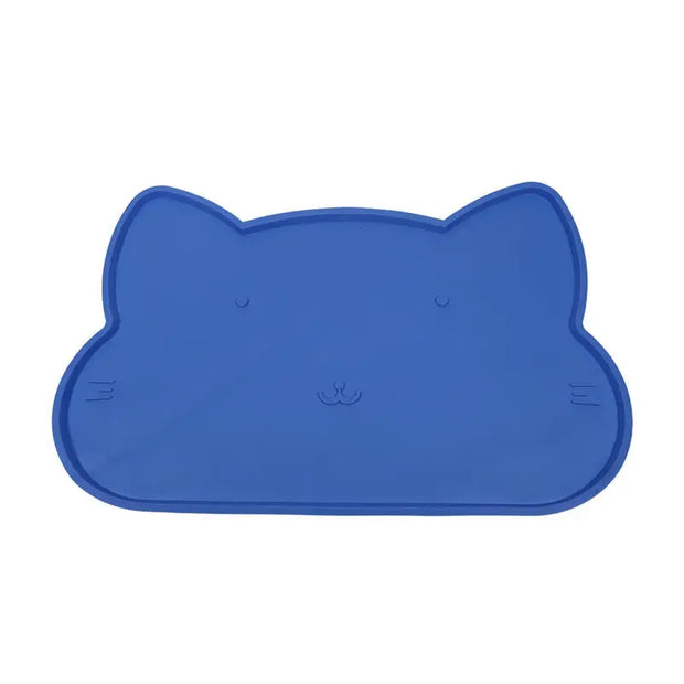 Tappetino per l'alimentazione degli animali domestici per cani Gatti Tappetino per cibo per gatti antiscivolo impermeabile in silicone tinta unita Tovaglietta per tappetino per l'alimentazione del cane portatile - My Store Pet