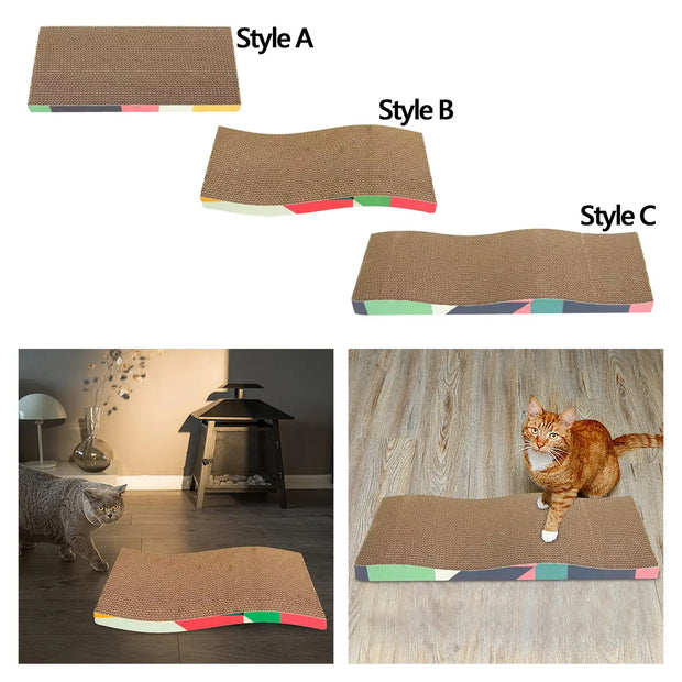 Tiragraffi per gatti Carta ondulata in cartone Protezione durevole per mobili Divano per animali domestici Letto antigraffio per gatti per gatti da interni Resto per gattini - My Store Pet