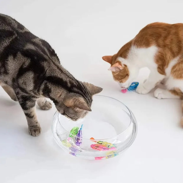 Giocattolo per gatti LED Induttivo Interattivo Nuoto Robot Pesce Giocattoli Incandescente Pesci elettrici Stimolare la caccia del gattino Instinct Prodotti per animali domestici - My Store Pet