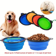 Ciotola portatile per alimenti per animali domestici Ciotola durevole in TPR Cibo per cani e gatti Ciotola pieghevole in silicone per animali domestici Ciotola portatile per alimenti per acqua all'aperto da viaggio - My Store Pet