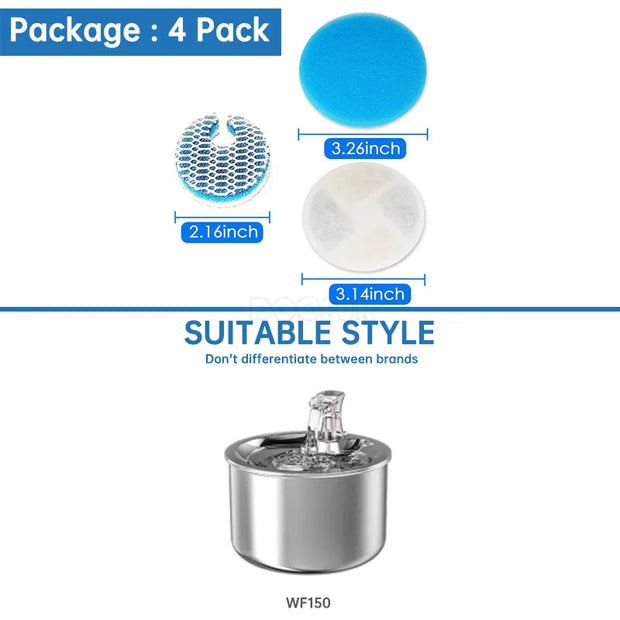 Fonte di filtro per fontana per gatti Fabbrica all'ingrosso Fontana professionale per animali domestici Accessori per filtri sostituiti Filtri per bevande per gatti - My Store Pet