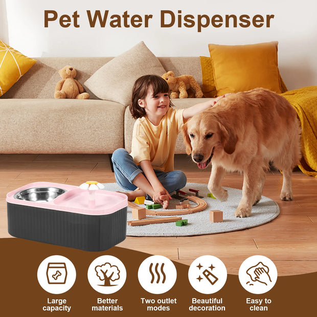 Fontana per animali domestici da 3 litri Fontana automatica per cibo per gatti Filtro Dispenser per bere animali domestici USB Muto elettrico per fontana con filtro intelligente per cani gatto - My Store Pet