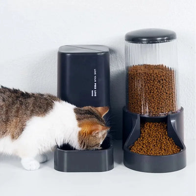 Distributore d'acqua per gatti Alimentatori e fontana a prova di umidità Design staccabile di grande capacità Accessori per gatti per gatti - My Store Pet