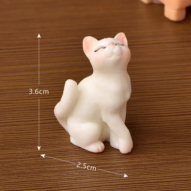 Grandi figurine di gatti carini dall'aspetto reale Display giocattolo Ornamento di plastica per gatti Accessori multiuso per gattini - My Store Pet