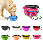 Ciotola per mangiatoia per animali domestici Ciotola pieghevole per cani da viaggio in silicone Ciotola per acqua portatile da passeggio per ciotole per gatti di taglia piccola e media Piatto per mangiare animali domestici - My Store Pet