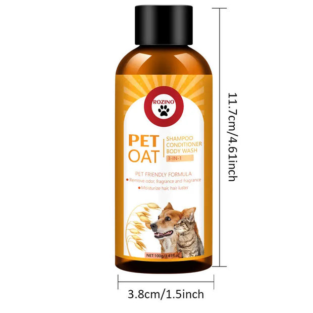 Shampoo e balsamo per animali domestici 3 in 1 Crema idratante senza zolfo organico a base vegetale senza strappo per animali domestici, gatti e cani - My Store Pet