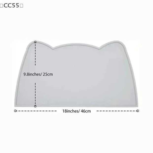 maveraCC55 Estera per gatti in silicone di grado alimentare Anti-sporco Facile da pulire Gatti Tappetini per cani Tappetino antiscivolo impermeabile a prova di perdite Prodotto per animali domestici - My Store Pet