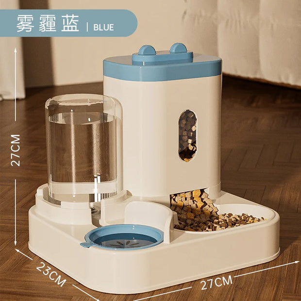 Distributore d'acqua, mangiatoia automatica per cibo per gatti, ciotola per cani e gatti, contenitore portaoggetti, distributore d'acqua, forniture per animali domestici - My Store Pet