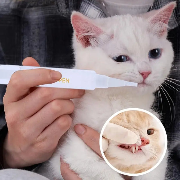 Penna per spazzolino da denti per animali domestici Penna per pulizia animali Riparazione penna per spazzolino Comode forniture per animali domestici Rinfrescare l'alito Pulizia naturale dei denti per - My Store Pet