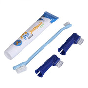 Set spazzolino da denti per animali domestici Forniture per animali Dentifricio per cani Spazzolino da denti Set per l'igiene orale per cani e gatti Sapore di manzo alla vaniglia Pulizia dei denti per animali domestici - My Store Pet
