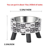 Ciotole alte per animali domestici in acciaio inossidabile, design rimovibile, per gatti, cuccioli, cani di piccola taglia - My Store Pet