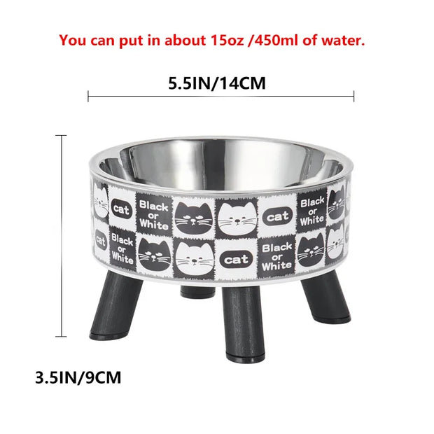 Ciotole alte per animali domestici in acciaio inossidabile, design rimovibile, per gatti, cuccioli, cani di piccola taglia - My Store Pet