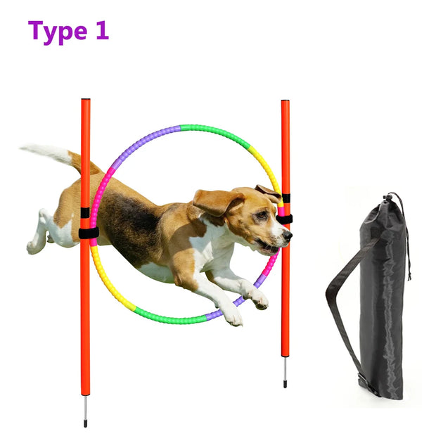 Attrezzature per prodotti per l'addestramento del cane cani portatili strumento per saltare cani all'aperto paletto da corsa paletti sportivi palo attrezzature per l'agilità dell'animale domestico - My Store Pet