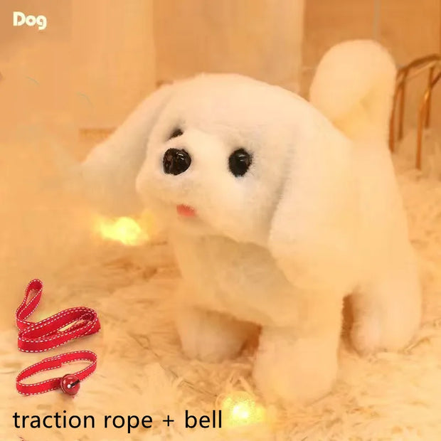 Cani giocattolo per bambini che camminano e abbaia Coda che scodinzolante Peluche Animali elettronici interattivi Cuccioli Giocattoli Montessori per ragazze Bambini piccoli Bambini - My Store Pet