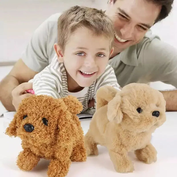 Cani giocattolo per bambini che camminano e abbaia Coda che scodinzolante Peluche Animali elettronici interattivi Cuccioli Giocattoli Montessori per ragazze Bambini piccoli Bambini - My Store Pet