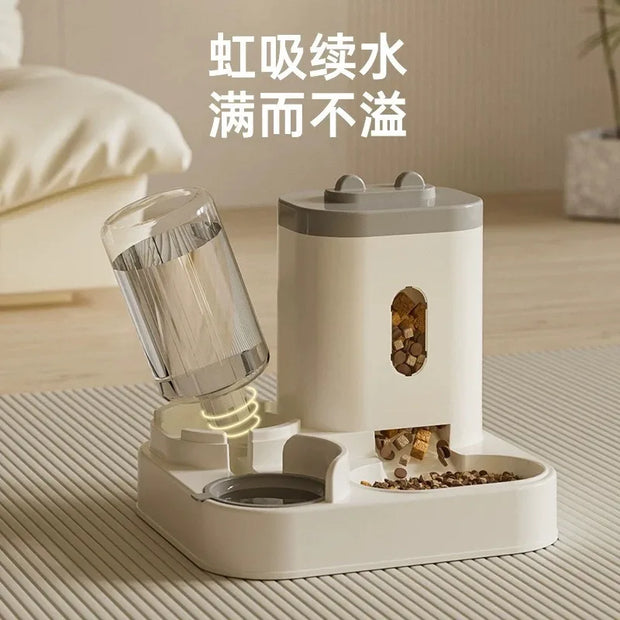 Distributore d'acqua, mangiatoia automatica per cibo per gatti, ciotola per cani e gatti, contenitore portaoggetti, distributore d'acqua, forniture per animali domestici - My Store Pet