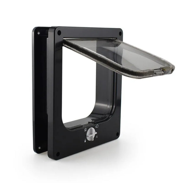 Porta direzionale controllabile per ingresso e uscita per gatti, apertura multifunzionale creativa per porta per gatti, forniture per animali domestici - My Store Pet