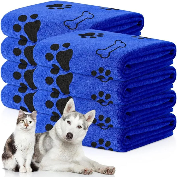 1pc Asciugamano per cani in microfibra ad asciugatura rapida Prodotto da bagno per animali domestici in fibra Asciugamano da bagno ad asciugatura rapida Panno per pulire l'auto Forniture per animali domestici - My Store Pet