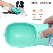 Bottiglia d'acqua per animali domestici materiale portatile per uso alimentare cane gatto viaggio bottiglia per tazza d'acqua per animali domestici con Dispenser di cibo bottiglia d'acqua per cuccioli - My Store Pet