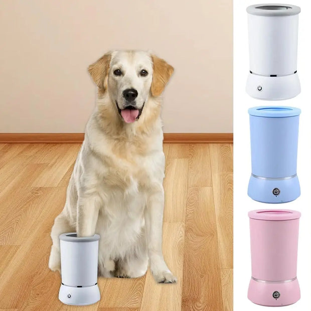Rondella per piedi per animali domestici Pulitore elettrico per zampe di animali domestici Pulitore automatico per tazze Pulizia portatile per zampe di cani Piede a rumore rapido Basso animale domestico R2u2 - My Store Pet