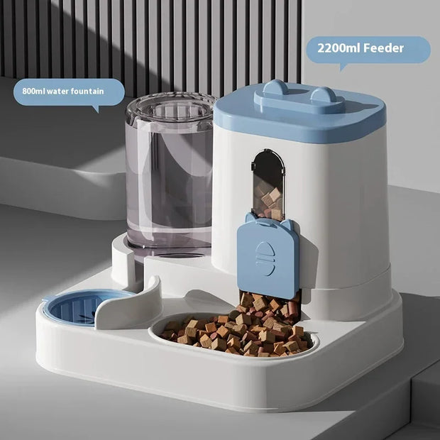Alimentatore automatico per cani e distributore d'acqua Set mangiatoia e annaffiatoio per alimenti a gravità con ciotola per alimenti per animali Prodotti universali per animali domestici - My Store Pet