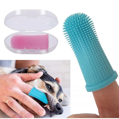 Spazzolino da denti per cani super morbido per animali domestici Pulizia dei denti Cura dell'alito Spazzolino da denti in silicone non tossico Spazzolino da denti per cani e gatti Prodotti per animali domestici - My Store Pet