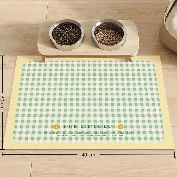 Tovaglietta anti-fuoriuscita per animali domestici pieghevole creativa in pelle PU Tappetino per ciotola per gatti impermeabile Tappetino per alimentazione alimentare per cani antiscivolo resistente all'olio - My Store Pet