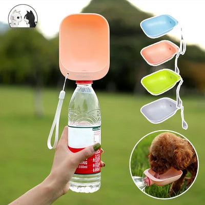 Bottiglia d'acqua da viaggio per cani Bottiglia d'acqua portatile per cani da compagnia Alimentatore per acqua potabile per cane Gatto Bottiglia per ciotola d'acqua per esterni Forniture per animali domestici - My Store Pet