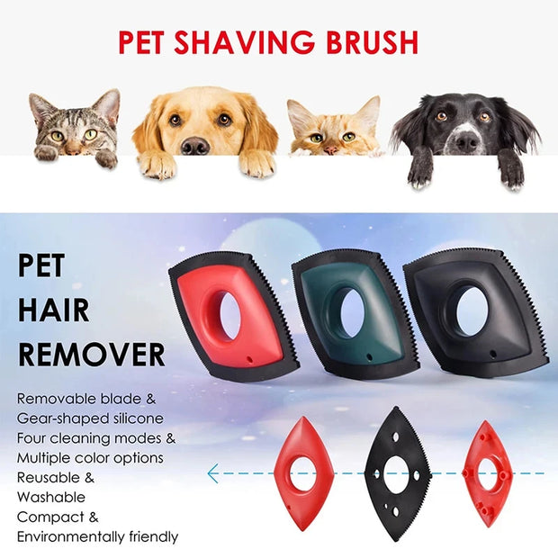 4 modalità Pet Hair Remover Pettine Spazzola Cane Gatto Hair Detailer Strumento di pulizia Tappeto Divano Panno Seggiolino auto Pettini riutilizzabili in gomma - My Store Pet