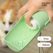 Bottiglia d'acqua da viaggio per animali domestici portatile con contenitore per alimenti pieghevole 2in1 ciotola per animali domestici cucciolo di cane gatto da viaggio bere alimentatore per alimenti - My Store Pet