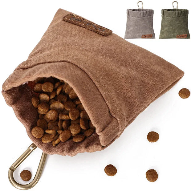 Borsa per snack per addestramento del cane Borsa da viaggio per cani da compagnia all'aperto Borsa per dispenser di cibo portatile resistente all'olio Accessori durevoli per animali domestici - My Store Pet