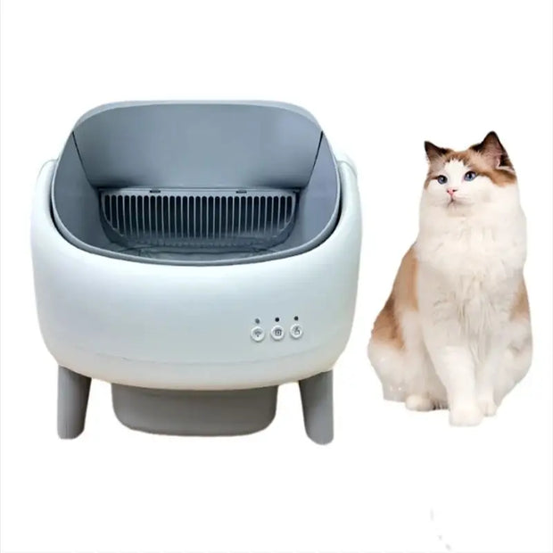 Toilette intelligente per gatti per animali domestici, lettiera elettrica per gatti, grande paletta automatica per cacca, lettiera per gatti per evitare schizzi all'esterno - My Store Pet