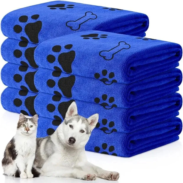 1pc Asciugamano per cani in microfibra ad asciugatura rapida Prodotto da bagno per animali domestici in fibra Asciugamano da bagno ad asciugatura rapida Panno per pulire l'auto Forniture per animali domestici - My Store Pet