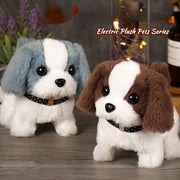 Simulazione elettronica Giocattolo per cani da compagnia che cammina Cane interattivo Giocattoli per bambole di peluche Vibrazione automatica in movimento Cucciolo elettrico Regalo per bambini - My Store Pet