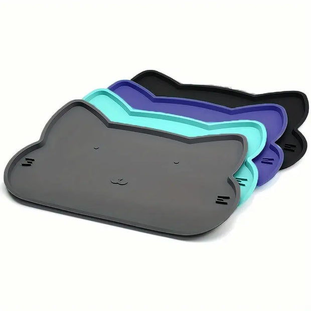 Tappetino per l'alimentazione degli animali domestici per cani Gatti Tappetino per cibo per gatti antiscivolo impermeabile in silicone tinta unita Tovaglietta per tappetino per l'alimentazione del cane portatile - My Store Pet