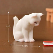 Grandi figurine di gatti carini dall'aspetto reale Display giocattolo Ornamento di plastica per gatti Accessori multiuso per gattini - My Store Pet