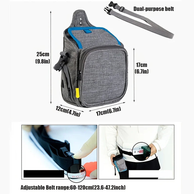 Borsa per cibo per cani per l'addestramento Dispenser per sacchetti di cacca integrato con cintura a doppia estremità con striscia riflettente - My Store Pet