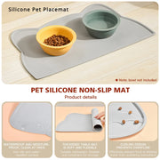 Tappetino per alimenti in silicone per animali domestici Tappetino per alimentazione antiscivolo impermeabile isolato portatile Tappetino per ciotola per alimentatore lento Cuscino per gatti e cani Forniture per animali domes - My Store Pet