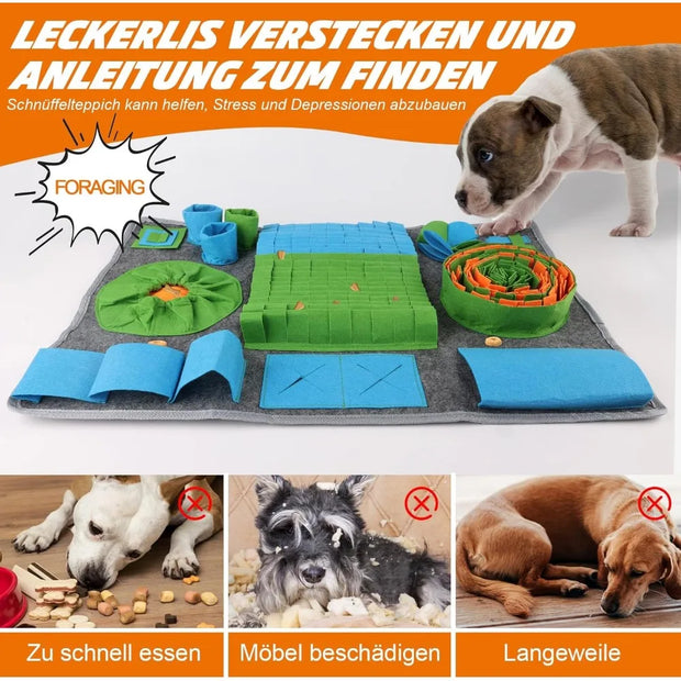 Cane Olfactory Tappeto Zerbino Sniffing Pad Puzzle per cani Ciotola per alimentazione lenta Dispenser di cibo Tappeto Naso Odore Formazione Lavabile Giocattoli per cani - My Store Pet