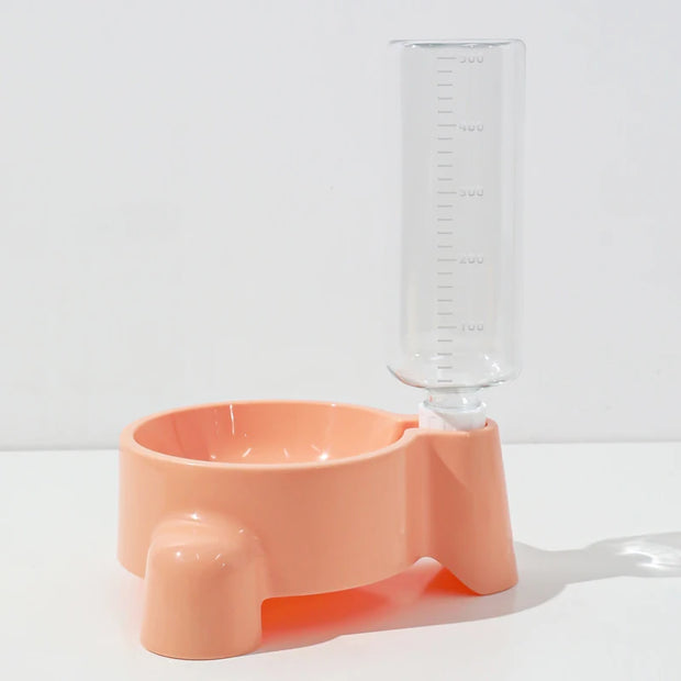 Bottiglia d'acqua per animali domestici Alimentazione automatica dell'acqua per una singola ciotola di acqua potabile Dispenser per ciotole per gatti per cuccioli Forniture per animali domestici - My Store Pet